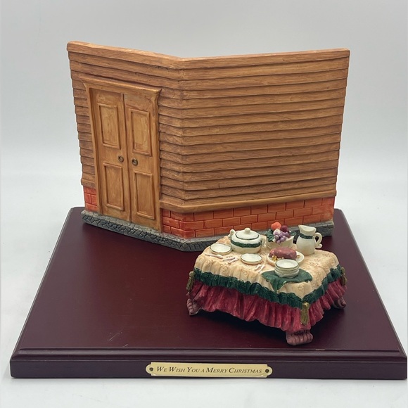 VTG 7pc Hand Painted Resin Night Before Christmas Victorian Family Dinner Scene - Picture 11 of 16